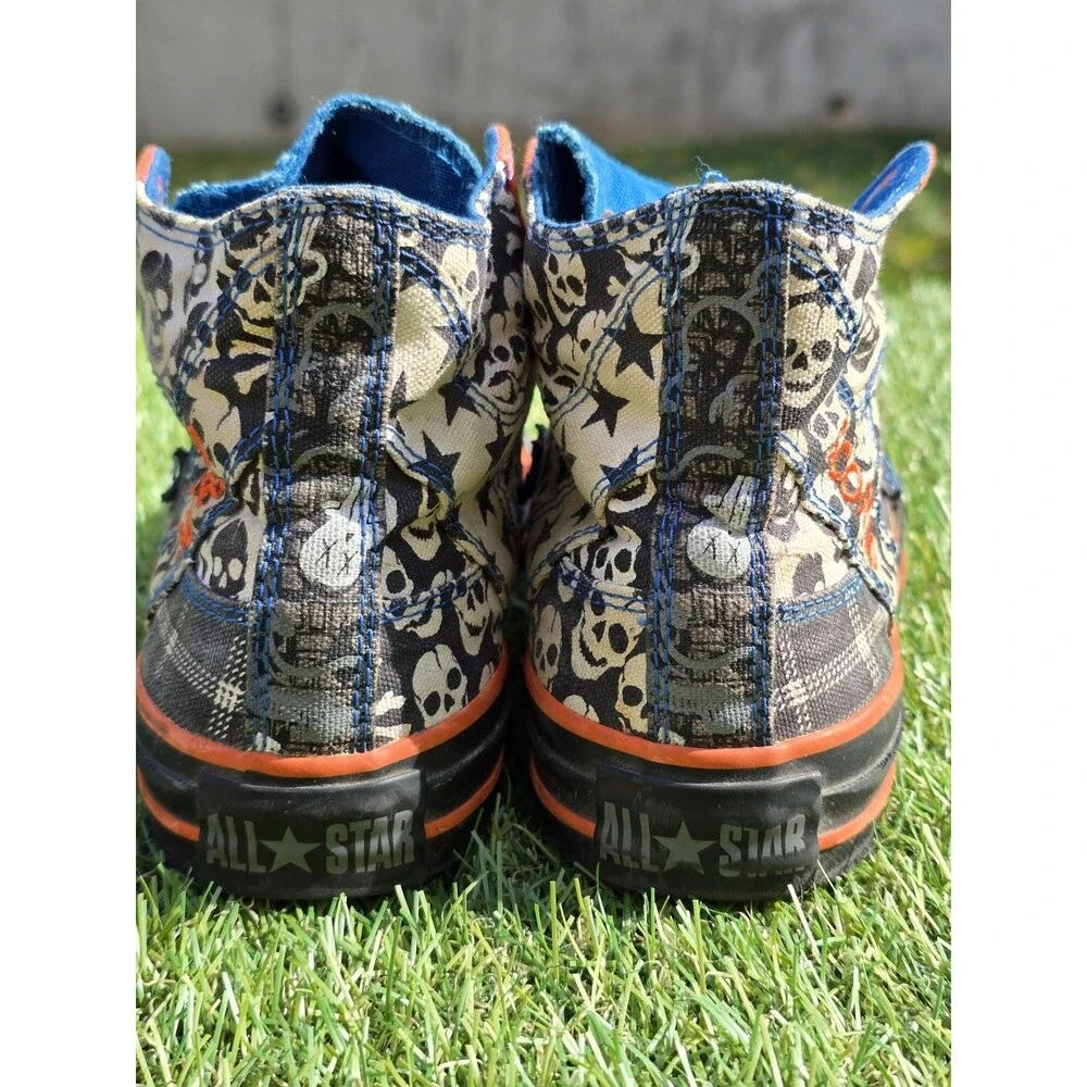 Converse Chuck Taylor All Star Skulls Orange Black Scorpio Men's 3 Woman 4.5 *